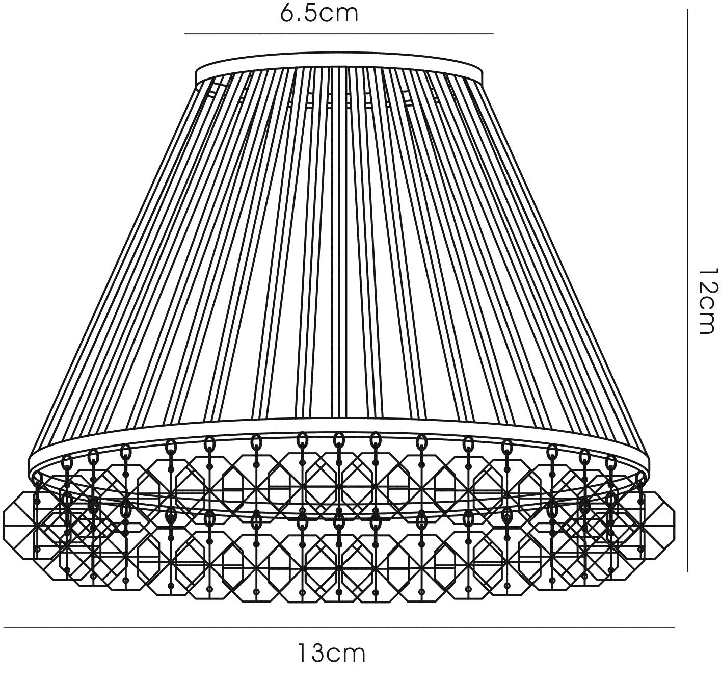 IL30200  Crystal and Glass Rod Clip-On Shade